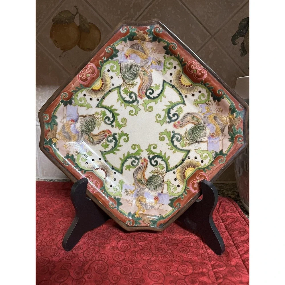 Chinese Rooster Plate Decorative Rooster Plate Farmhouse Decor